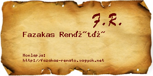 Fazakas Renátó névjegykártya
