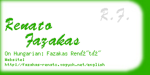 renato fazakas business card